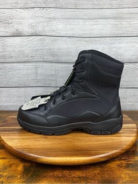 NEW Interceptor Men's Force 8" Steel Toe Tactical Boots Black Shoe Size 13